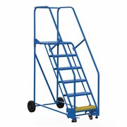 Vestil 90 H Steel Warehouse Ladder, 58 deg Grip, 6 Step, 21", 6 Steps LAD-6-21-G